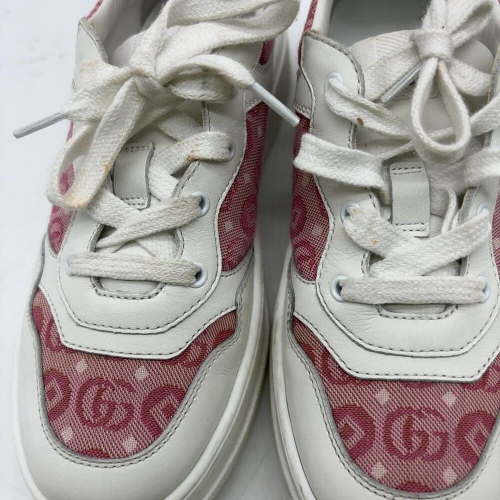 Gucci Kids White and Red Sneakers